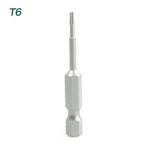 50mm Torx 스크루 드라이버 비트 T5 T6 T7 T15 T20 T25 T27 T30 1/4 인치 육각 섕크 전기 스크류 드라이, 02 T6