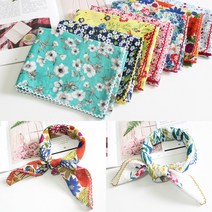 렌느 국내생산 손수건 개별포장 엠보 큐티 고급 80수 아사 면 여성 손수건 100가지 디자인 가제 미니 쁘띠 스카프 플라워 손수건선물