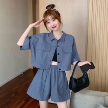 위위브렌 여성 반팔자켓 반바지 세트