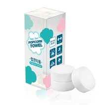 물먹는 팝콘타올 5매 캠핑 차박 위생용품 100% 천연소재 자동화설비 코인물티슈