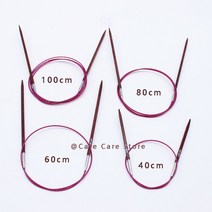 바늘 세트 나무 대바늘 코바늘 KnitPro-큐빅 바늘 뜨개질 나무 스웨터 원형 프로 니트 양모 40/60/80/100c, 04 1piece-4.5mm_02 80cm