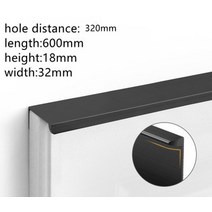 히든도어 폴딩도어 손잡이 수입가구 문 붙박이장 손잡이 교체 매립 안방문 손잡이 보이지 않는 검은 색 현대 서랍 캐비닛 숨겨진 당김 옷장 주방 옷장 가구 긴 와 600mm 28, 구멍 거리 320mm