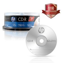 HP CD-R 700MB 공CD, [CD-R] 700MB 52X 케익 25P, 1