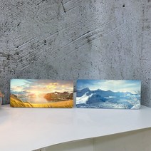 데코밍샵폼액자18CmX8CmX2ea_백두산의가을겨울_노프레임액자_tc745