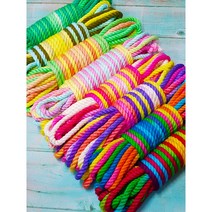 6.0mm 8m 멀티컬러 대나무 로프 레인보우 무지개 밤부 로프 (8컬러), No.1 레인보우