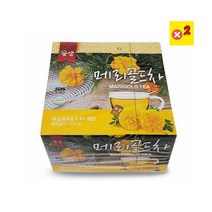 메리골드차 40T 금잔화 2개입 몸에좋은차 티백추천 TEA 건강차 커피대신 건강한 습관만들기, 2개