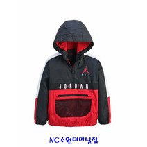 플레이키즈프로(NC수원터미널점)봄상품-키즈사이즈(105-130)-백화점 정품-어깨 사이드라인과 전면부 조던로고로 포인트를 준 하프집업윈드러너(N221JK191P-BK)