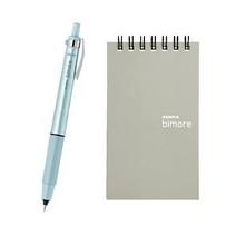 얼룩말 젤 볼펜 비모어 메모장 세트 미문자 블랙 잉크 블루 그레이 축 SE JJ114 BGR, multicolor (blue / gray)