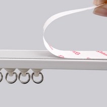 못없이 커튼 레일 봉 원룸 부착 창문 링 윈도우 커텐 안뚫어 붙이는 무지주 접착 달기, 60cm유형 비고작성