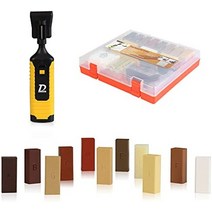 가구광택제 플로어 앰프 녹는 도구가 있는 가구 균열 수리 키트 샌딩 가능한 앰프 경재를 위한 속건성 하드왁스 필러는 단풍나무 참나무 체리, 빨간색