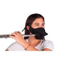 Gator Cases 플루트 및 피콜로스 퍼포먼스 마스크 악기용 이중 레이어 페이스 패스스루 마스크(GBOMFLUTEPIC-MSK), Large, Flute