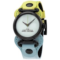 정품/Marc Jacobs The Cuff Quartz White Dial Ladies Watch/MJ0120179291