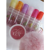 Glam Lux PX Look 내추럴 모이스처라이징 롤온 립 오일 6개 세트 재사용 가능한 가방과 키체인 알로에 베라 코코넛 아르간 오일 등
