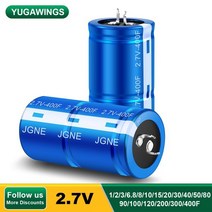 CAPACITOR 캐패시터 2.7V 슈퍼 커패시터 1 2 3/6 파라 차량 레코더 8 10 15 20 30 40 50 80 90 100 120 200 300 400F, CN_2.7V400F 35x60, 1개