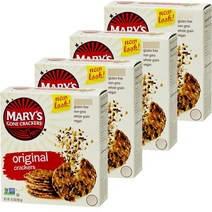 메리스곤크래커스 오리지널 크래커 비건 홀 그레인 글루텐 프리, 184g, 4개