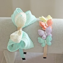 민트쉬폰_나비 코지 헤어밴드 2종 set