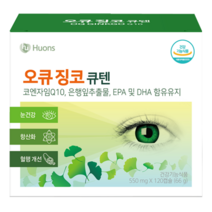 휴온스 오큐징코큐텐 - 알티지오메가3 은행잎추출물 코큐텐 복합 눈건강 혈행개선 120개입, 9박스