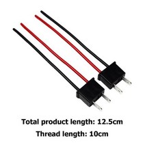 H7 전구 소켓 배선 하네스 헤드 라이트 12V-24V ABS 및 구리 와이어 플러그 앤 플레이 용 안개 램프 수 커넥터 돼지 꼬리 2 개, D