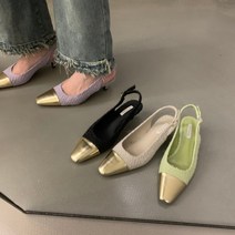 트위드슬링백 투톤슬링백