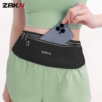 자크앤 러닝힙색 스포츠 방수 벨트, 블랙