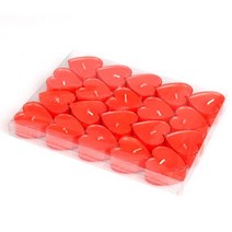 하트티라이트 레드 양초 20EA 4시간 프로포즈 촛불, 패티(퍼플)