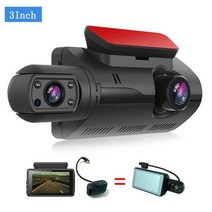 휴대용블랙박스 자동차 용 듀얼 렌즈 대시 캠 wifi 야간 투시경 g 센서 루프 녹화 dvr 자동차 카메라 블랙 박스 hd 1080p 자동차 비디오 레코더 49, 와이파이 없는 3인치, 64g