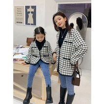엄마 가겨울 면 두꺼운 훙양쯔 거리 친자복 모녀복 엄마아이세트 겨울옷 패밀리룩 맘커플룩 암마랑커플룰 딸엄마커플룩