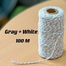 줄다리기줄 단체게임 밧줄 굵은 동아줄 운동회 레이크레이션용품 마크라메 코드 2mm 코튼 110 야드 공예용 천연 로프 벽걸이 선물 포장 웨딩 장식, [01] 2mm 100meters, [25] Gold Wire