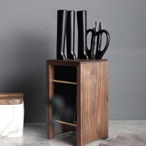 리슈앙 호두나무 원목 칼꽂이 블럭 칼 보관함 거치대