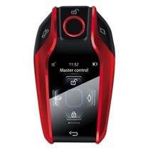 자동차 스마트키 차량용 디지털 원격 시동 LCD 자동 열쇠 전원 XNRKEY-스마트 키 디스플레이 키리스 스마트 BMW-벤츠-지프 현대 포드 유니버설, [02] Red