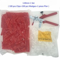 타일 기계 화장실 벽 공사장 인테리어 최고의 전문 타일 레벨링 시스템 1/1.5 /2 /2.5/3 MM 흰색 클립, 07 1.00mm 1 Set
