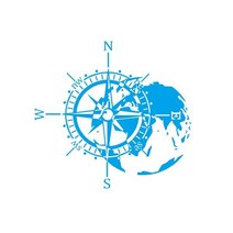 산악 모험 나침반 자동차 스티커 지도 그래픽 캠퍼 rv 캐러밴 랭글러 후드 비닐 데칼 TJ LJ JK 도어 액세서리 자동차 액세서리, 파란+L 50X47CM+Paper box packagi