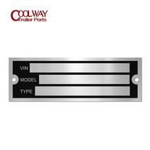 캠핑 트레일러 악세서리 빈 또는 새겨진 알루미늄 트레일러 vin serial id 태그 플레이트 데이터 장, 없음