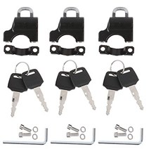 3 pcs 범용 오토바이 헬멧 잠금 장치 bosoirsou 0.9in-1.1in 도난 방지 헬멧 안전 잠금 오토바이 스쿠터 거리 자전거에 대 한 알루미늄 합금 핸들 바 자물쇠
