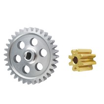 RC기어박스 모터 양축모터YEAHRUN-0.5 모듈 8T & 32T 금속 기어박스 기어 세트 축 SCX24 데드볼트 랭, 01 1Set Gearbox Gear
