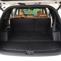 아이빌 기아 4세대 쏘렌토 MQ4 신형퀼팅 4D 자동차 트렁크매트 + 2열등받이 풀세트, 5인승 분리형, 블랙+레드