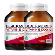 뉴질랜드 블랙모어스 Blackmores Vitamin E 비타민E 1000 IU 100캡슐, 2팩