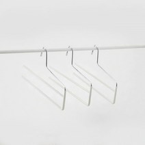 한샘 라인 논슬립 옷걸이 바지걸이 2단 3P 크림화이트, 3개