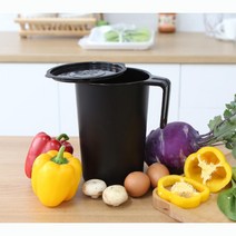 주택가 전원주택 밀폐형 음식물 쓰래기통 2L 브런치 카페 커피숍 1인용 싱크대휴지통 가정용, 1개, 블랙