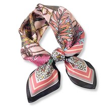 PoeticEHome 순수 멀베리 실크 스퀘어 스카프 68.6cm x 여성용 네커치프 헤드스카프 선물 포장 C4 - 배나무545427