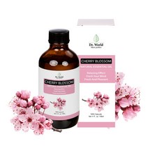 닥터월드 대용량 천연 에센셜 오일 118ml 21종 아로마 테라피 마사지 디퓨저 비누 만들기, 체리블로섬 천연 에센셜오일 118ml