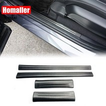 사이드스텝 혼다 베젤 HRV HR-V 2021 2022 용 자동차 도어 씰 플레이트 스틸 문턱 킥 페달 스커프 스타일-43, 4.Inside Black
