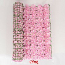 디자인휀스 메쉬휀스 EGI 가드레일 인공 벚꽃 잎 개인 정보 보호 울타리 가정 정원 꽃 축제 결혼식 식물 장식, 2.pink