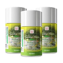 아로마 에어 자동분사방향제/화장실용/향캔 리필 280ml x 3개, 가든플라워