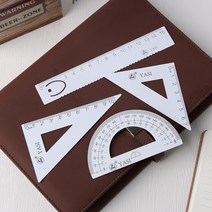 휴대용 스틸 삼각자세트 랜덤 4개 각도자 사무용품