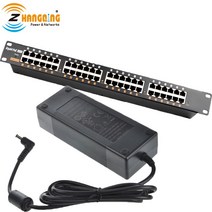 poe인젝터 Ubiquiti MikroTik 24V PoE 장치용 24 포트 랙 마운트 기가비트 인젝터로드 밸런싱 120W 전원 공급 장치, [02] EU 플매트 카펫 러그