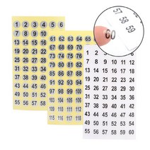 넘버링스티커 숫자스티커 표시스티커, 투명 1-60
