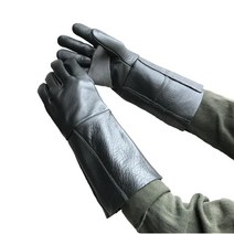 강아지 고양이 소가죽 물림 할큄 방지 장갑 조련사, 34cm 컬러 풀 소가죽 방화실 1켤레