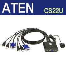 ATEN 2포트 USB 케이블 KVM 스위치 CS22U, 본상품선택