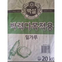 CJ 제일제당 백설 밀가루 박력다목적용 20kg 대용량 업소용